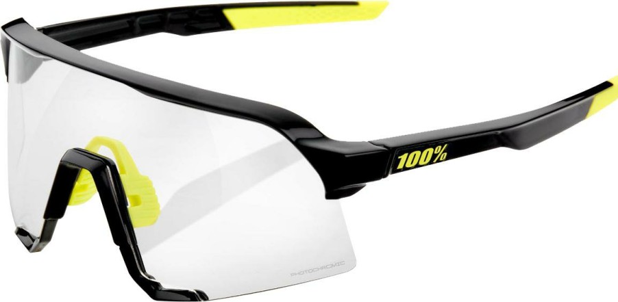 Helmets & Protection 1 Sunglasses | 100% Eyewear S3 Gloss Photochromic Lens Sunglasses Black