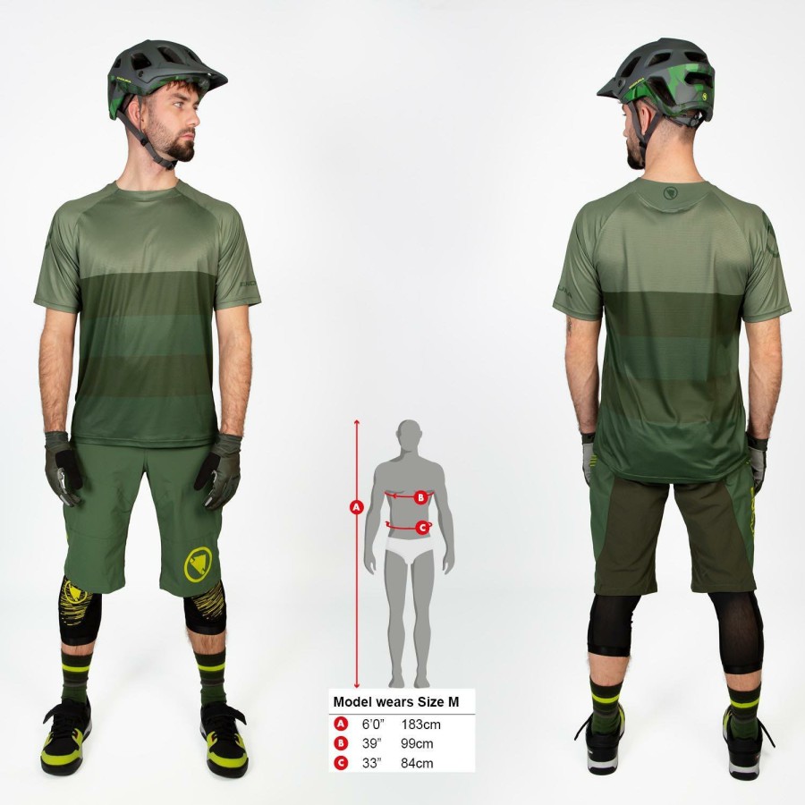 Clothing Endura Short Sleeve Jerseys | Endura Singletrack Core T Mtb Jersey Olive Green