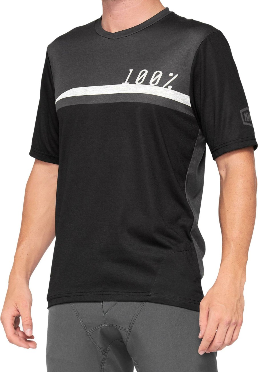 Clothing 1 Short Sleeve Jerseys | 100% Airmatic Jersey Black/Charcoal