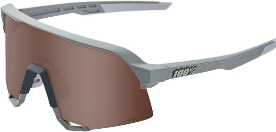 Helmets & Protection 1 Sunglasses | 100% Eyewear S3 Stone Hiper Crimson Sunglasses (Silver Mirror Lens) Grey