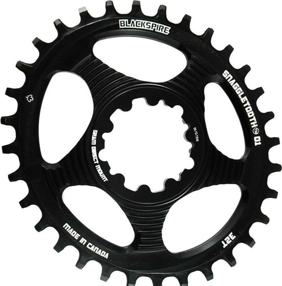 Bike Parts Blackspire Chainrings | Spire Sram Snaggletooth Narwide Oval Chainring Black