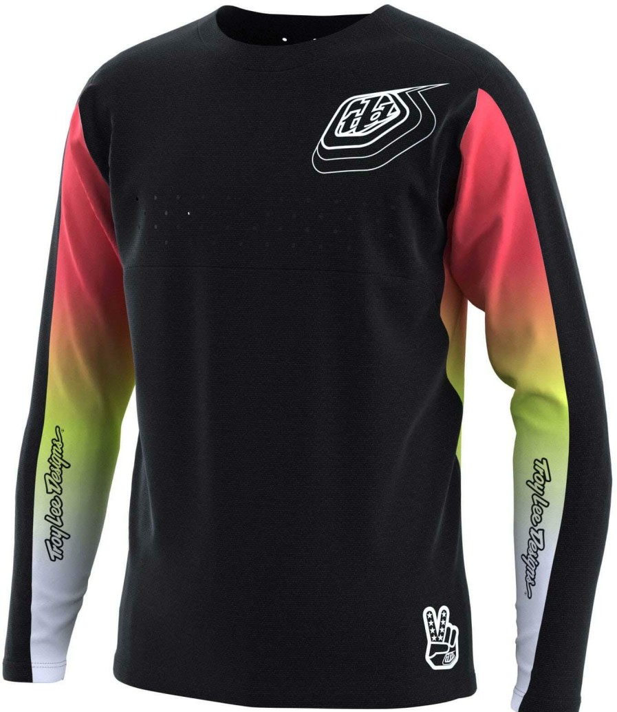 Clothing Troy Lee Designs Long Sleeve Jerseys | Troy Lee Designs Youth Sprint Jersey Richter Richter Black