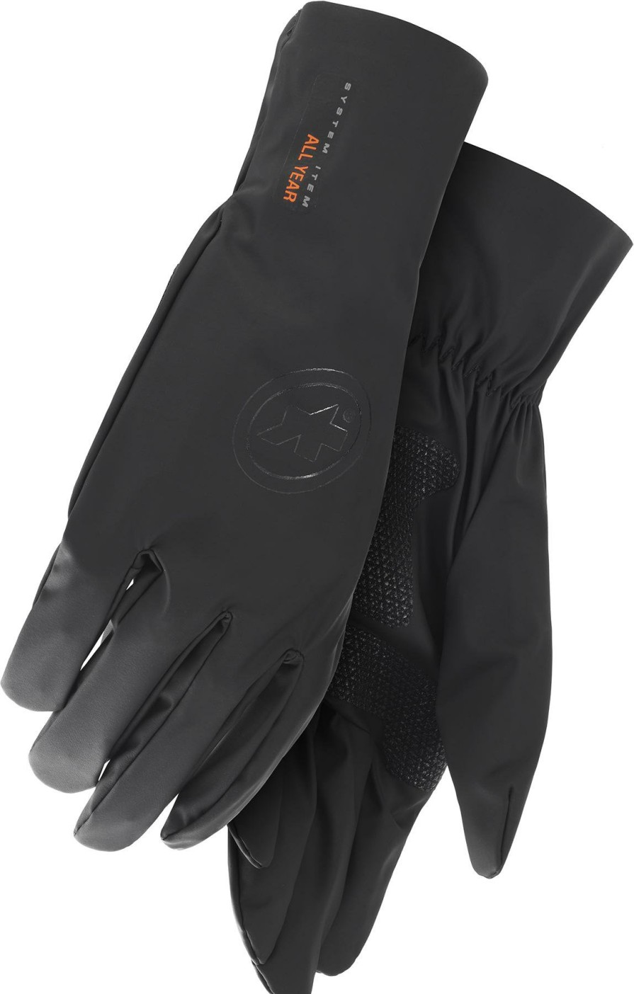 Helmets & Protection Assos Gloves | Assos Rsr Thermo Rain Shell Gloves Black Series