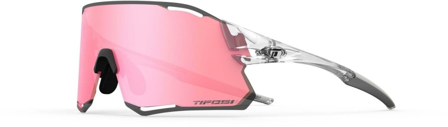 Helmets & Protection Tifosi Eyewear Sunglasses | Tifosi Eyewear Rail Race Crystal Clear Sunglasses Ltd 2023 Clarion Rose/Clear