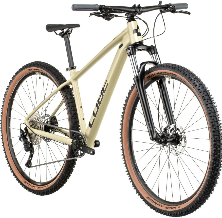 Bikes Cube Hardtail Mountain Bikes | Cube Aim Ex Hardtail Bike (2022) Desert/Black