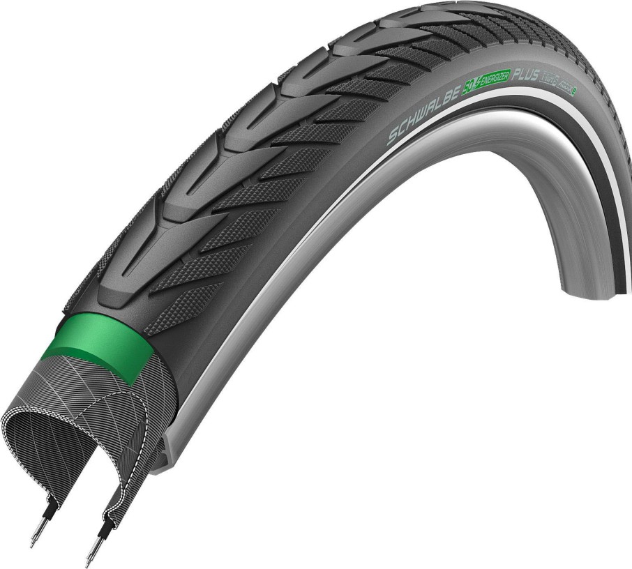 Wheels & Tyres Schwalbe | Schwalbe Energizer Plus Greenguard City Tyre Black/Reflex