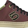 Footwear Five Ten | Five Ten Women'S Freerider Canvas Mtb Shoes Quiet Crimson/Core Black/Pulse Lime