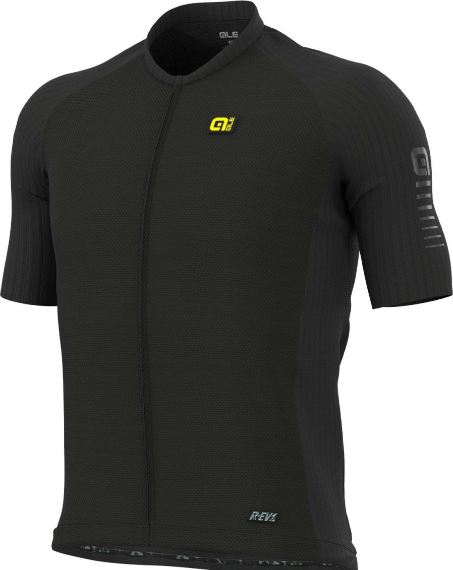 Clothing Alé Short Sleeve Jerseys | Ale R-Ev1 Silver Cooling Jersey Black