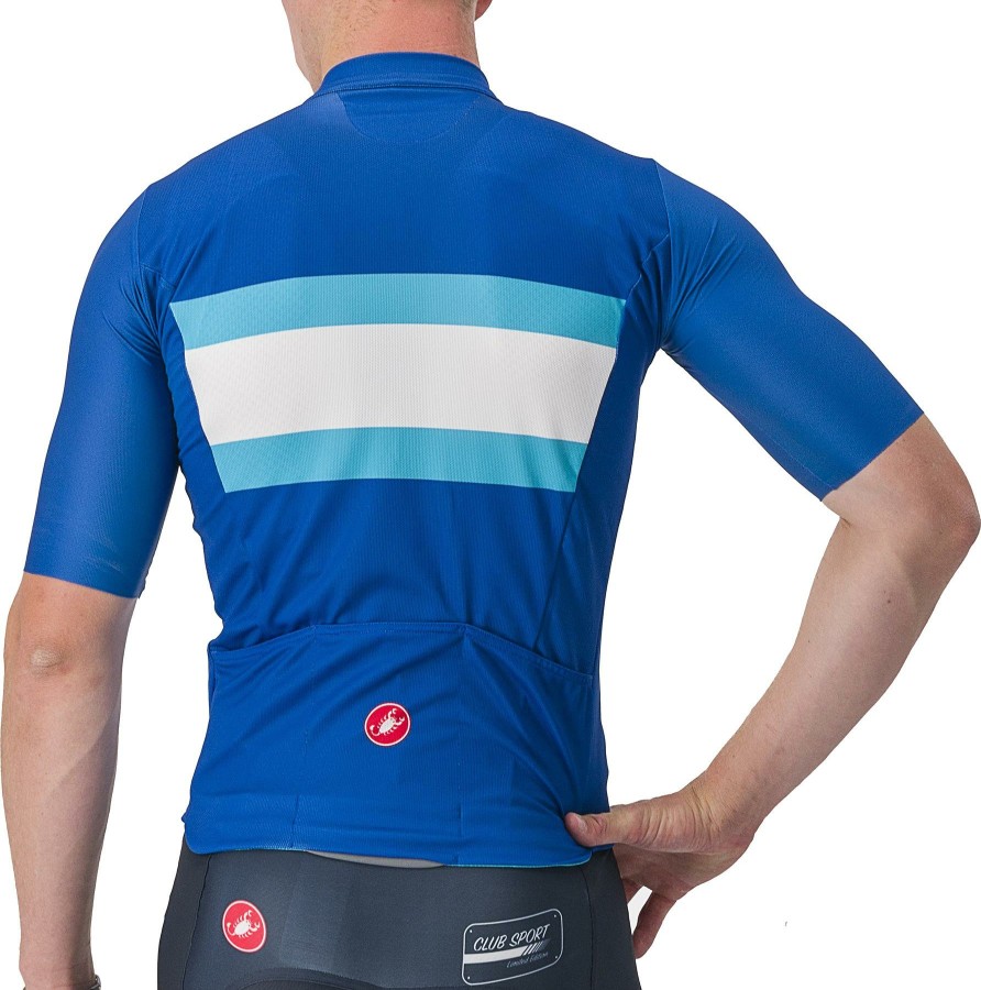 Clothing Castelli Short Sleeve Jerseys | Castelli Velocissimo Squadra Jersey Bordeaux/Grey/Savile Blue