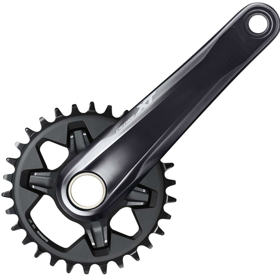 Bike Parts Shimano Chainsets & Cranksets | Shimano Xt M8100 12 Speed Crankset Black