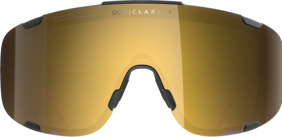 Helmets & Protection POC Sunglasses | Poc Eyewear Devour Sunglasses (Road Lens) Black/Gold