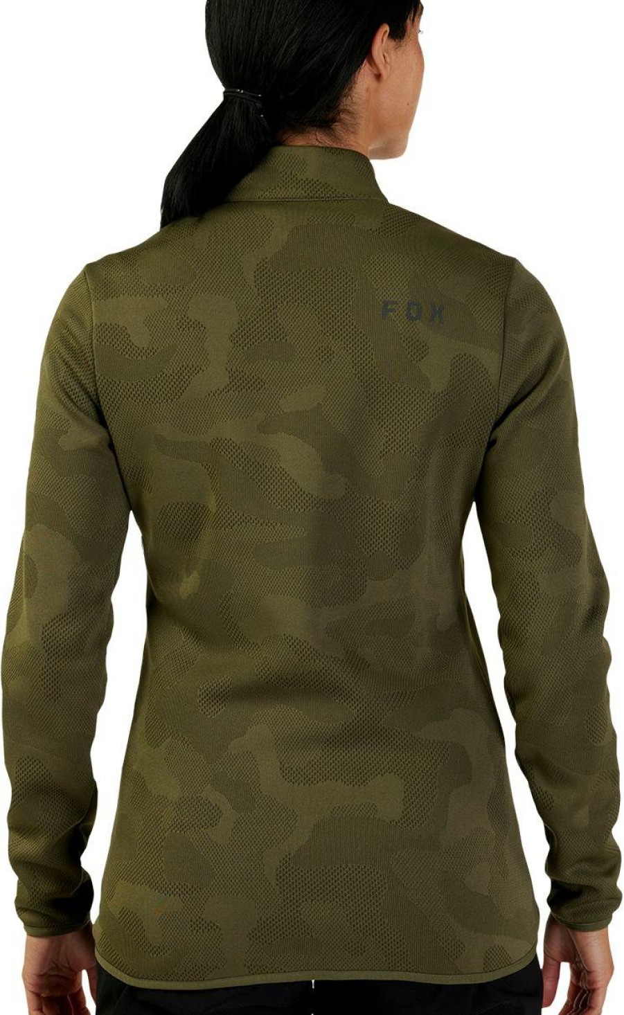 Clothing Fox Racing Long Sleeve Jerseys | Fox Racing Women'S Ranger Midlayer Fz Long Sleeve Jersey Olive Green