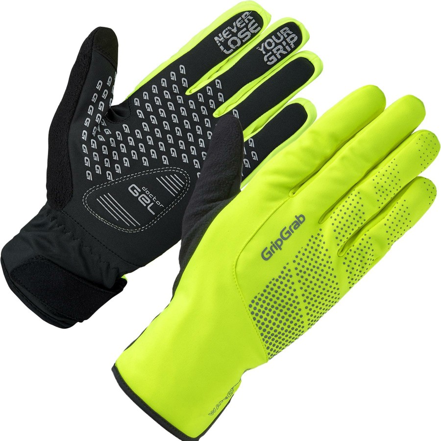 Helmets & Protection GripGrab Gloves | Gripgrab Ride Hi-Vis Waterproof Winter Glove Fluorescent Yellow