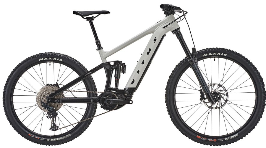 Bikes Vitus Full Suspension Mountain Bikes | Vitus E-Sommet 297 Vrs Mountain Bike Pale Grey/Black