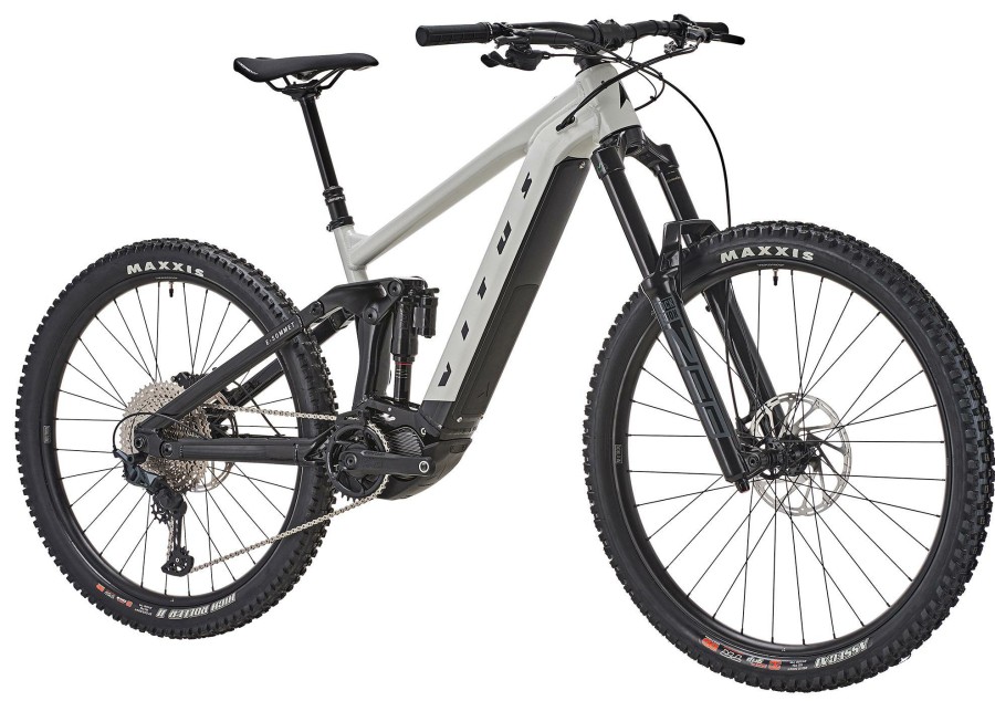 Bikes Vitus Full Suspension Mountain Bikes | Vitus E-Sommet 297 Vrs Mountain Bike Pale Grey/Black