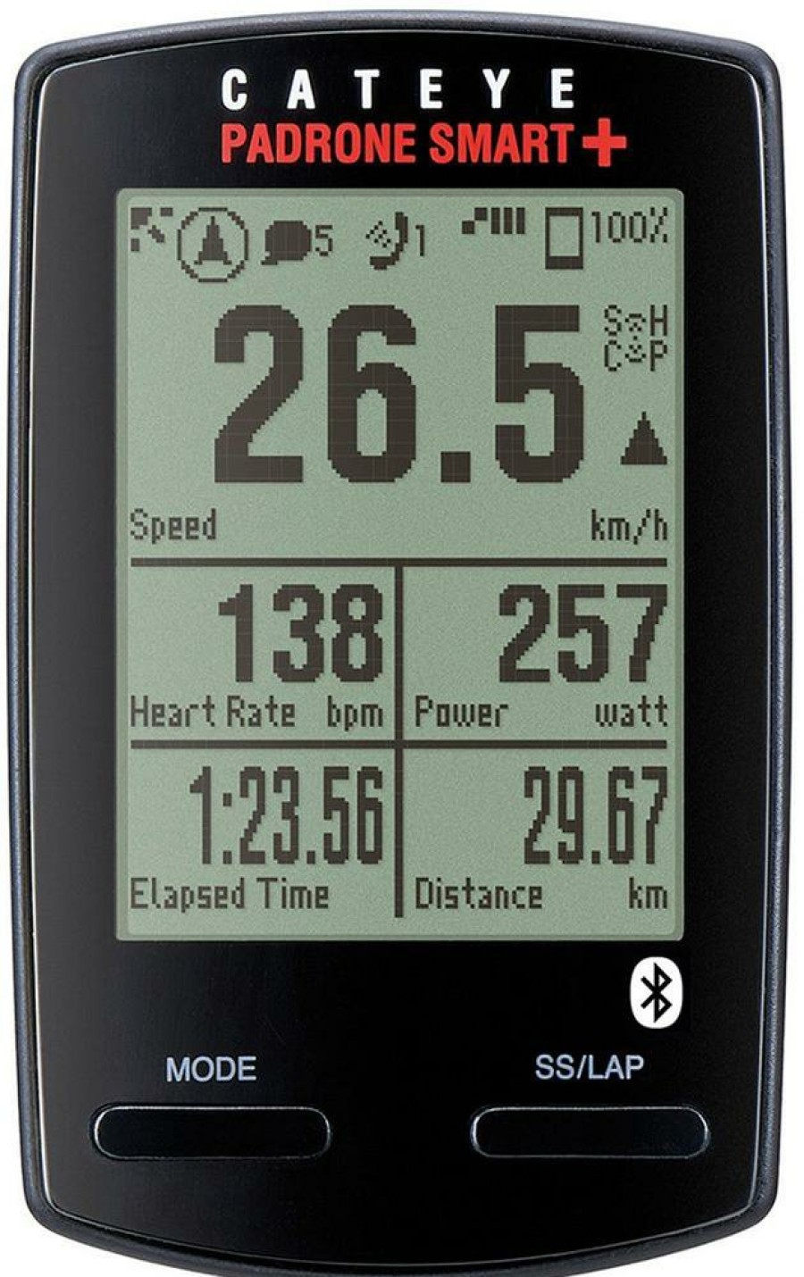 Accessories Cateye Bike GPS | Cateye Padrone Smart+ Bike Computer Black