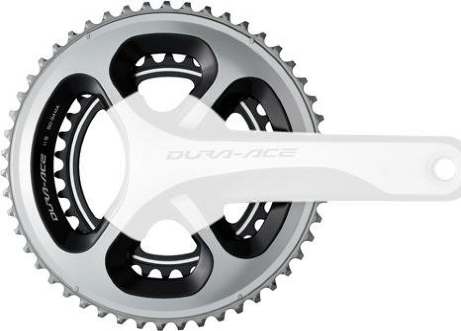 Bike Parts Shimano Chainrings | Shimano Dura Ace Fc9000 Double Chainrings Grey