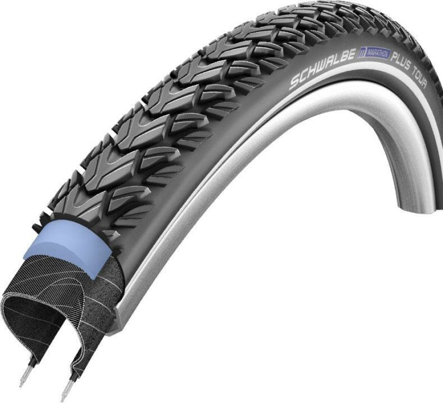 Wheels & Tyres Schwalbe | Schwalbe Marathon Plus Tour Wired Tyre Black