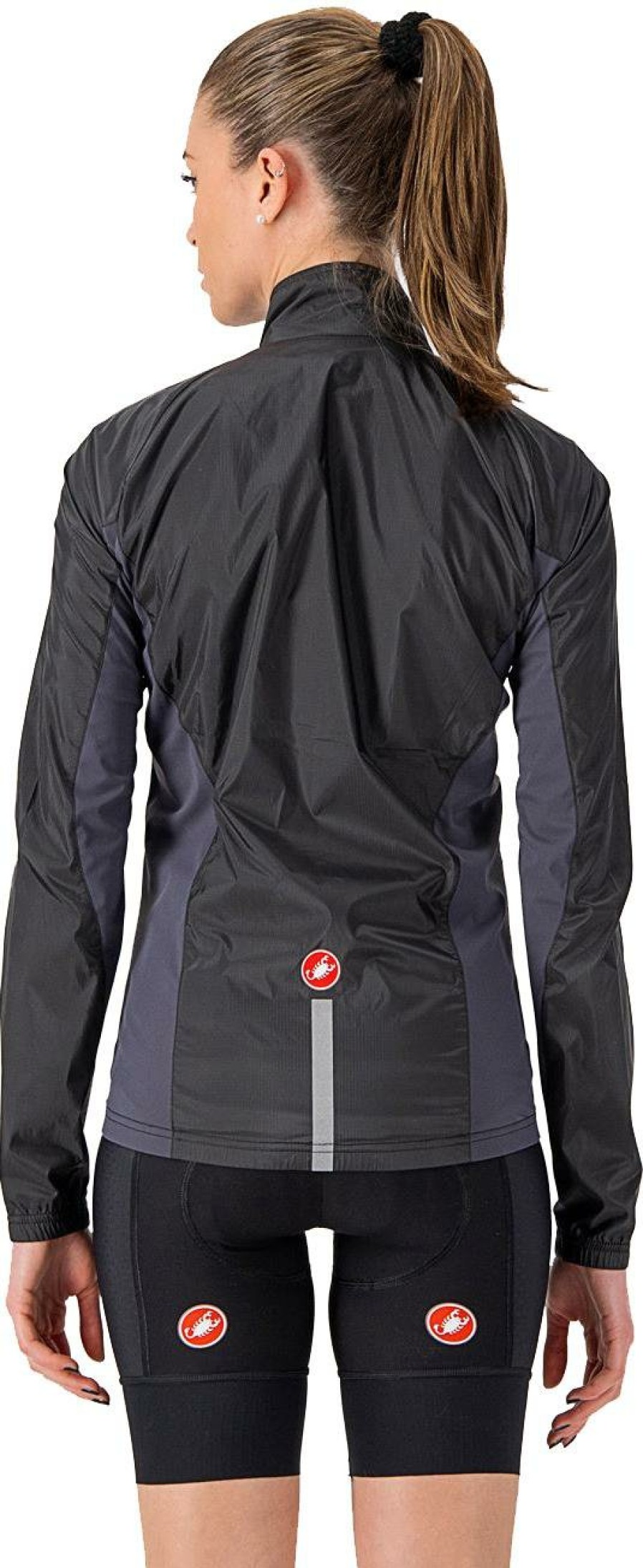 Clothing Castelli | Castelli Women'S Squadra Stretch Cycling Jacket Light Black/Dark Grey