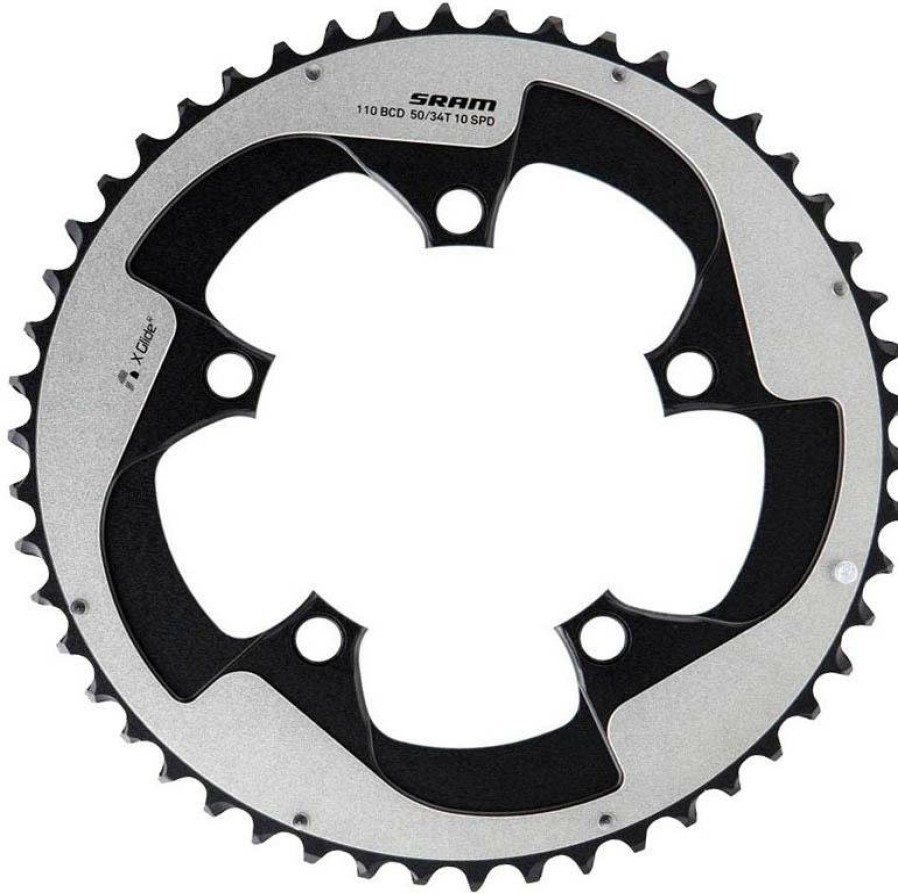 Bike Parts SRAM Chainrings | Sram X-Glide 11 Speed Outer Chain Ring Black/Silver