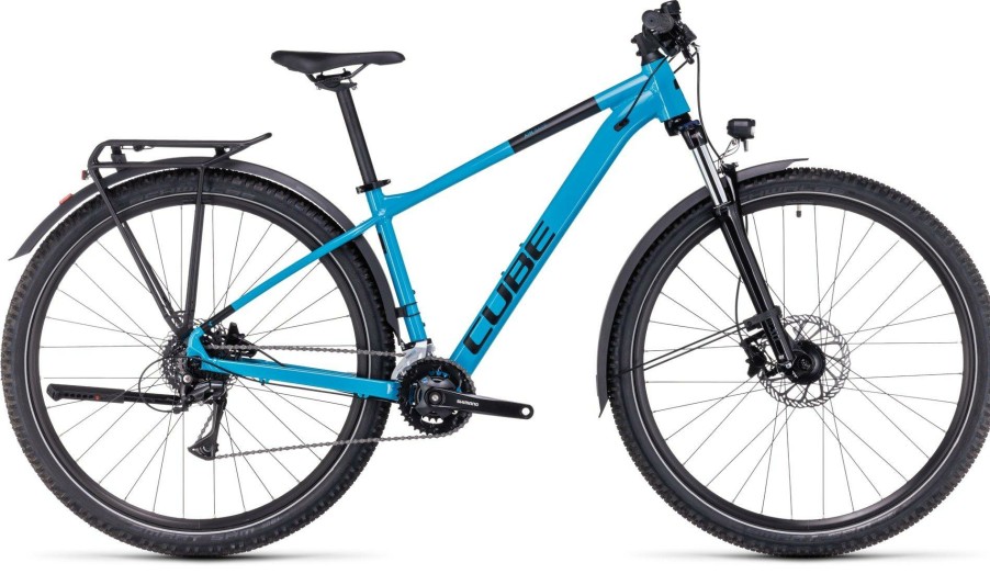 Bikes Cube Hardtail Mountain Bikes | Cube Aim Race Allroad Hardtail Mountain Bike (2023) Blue/Black