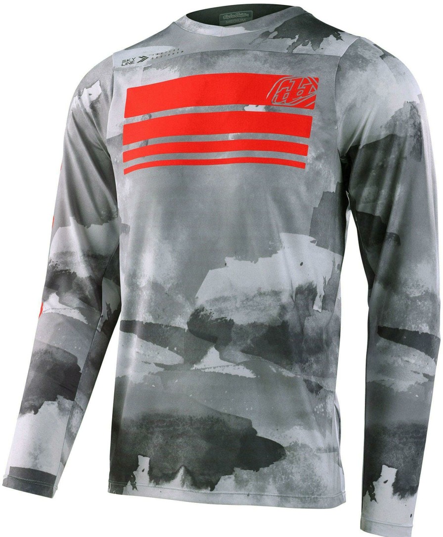 Clothing Troy Lee Designs Long Sleeve Jerseys | Troy Lee Designs Skyline Long Sleeve Mtb Cycling Jersey Slate Blue