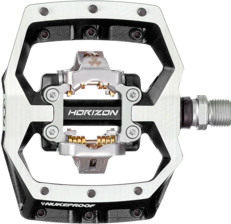 Bike Parts Nukeproof Clipless Pedals | Nukeproof Horizon Cl Crmo Downhill Pedals Silver