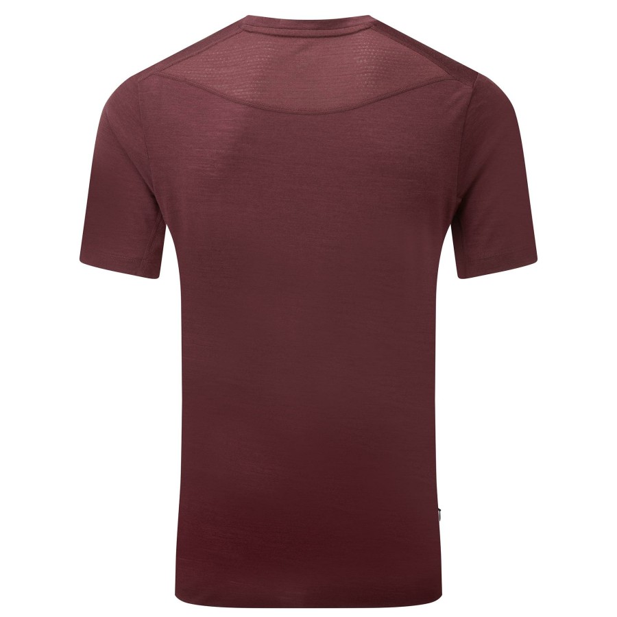 Clothing DHB Short Sleeve Jerseys | Dhb Trail Men'S Merino Short Sleeve Jersey (M_130) Burgundy