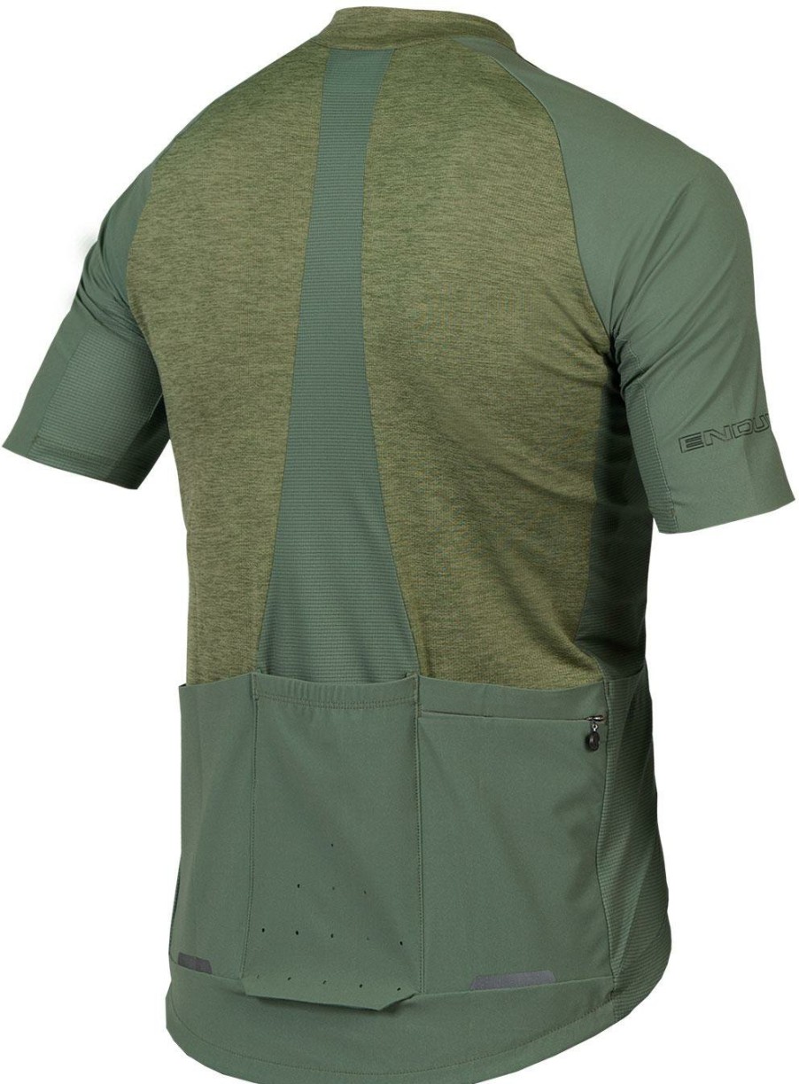 Clothing Endura Short Sleeve Jerseys | Endura Gv500 Reiver Short Sleeve Cycling Jersey Olive Green