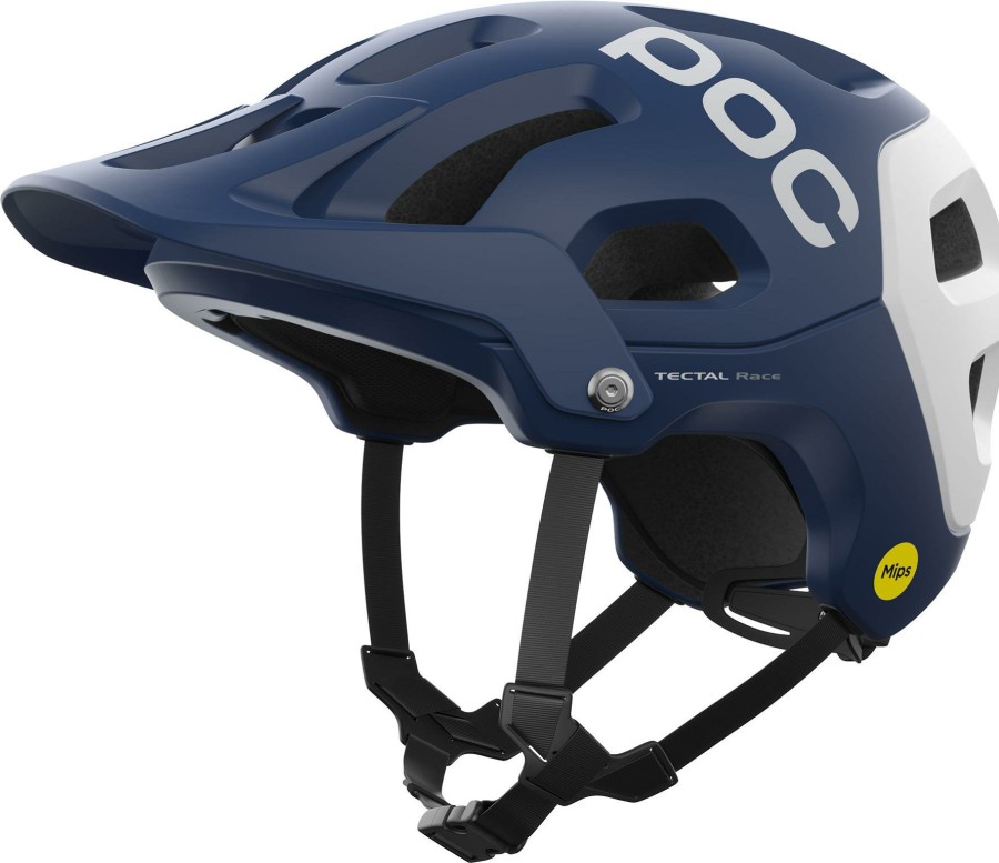 Helmets & Protection POC Mountain Bike Helmets | Poc Tectal Race Mips Helmet Lead Blue/Hydrogen White Matt