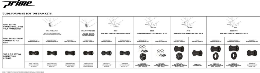 Bike Parts Prime Bottom Brackets | Prime Bb386 Bottom Bracket (Sram - Dub) Black