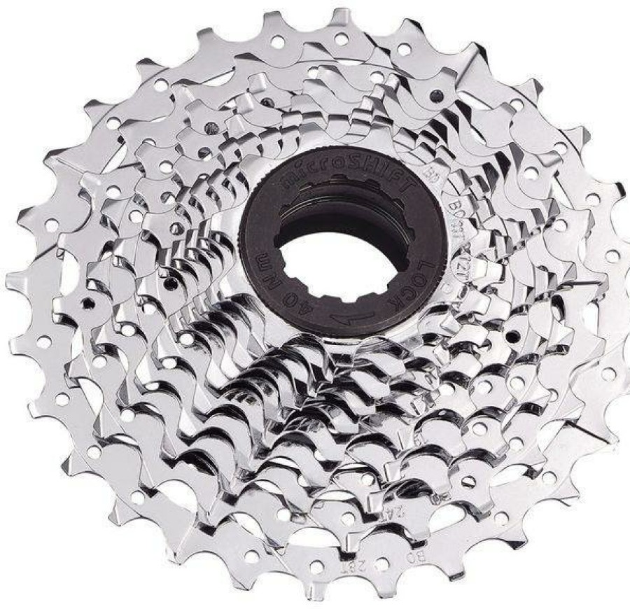 Bike Parts microSHIFT Cassettes | Microshift R10 H100 10 Speed Road Cassette Silver