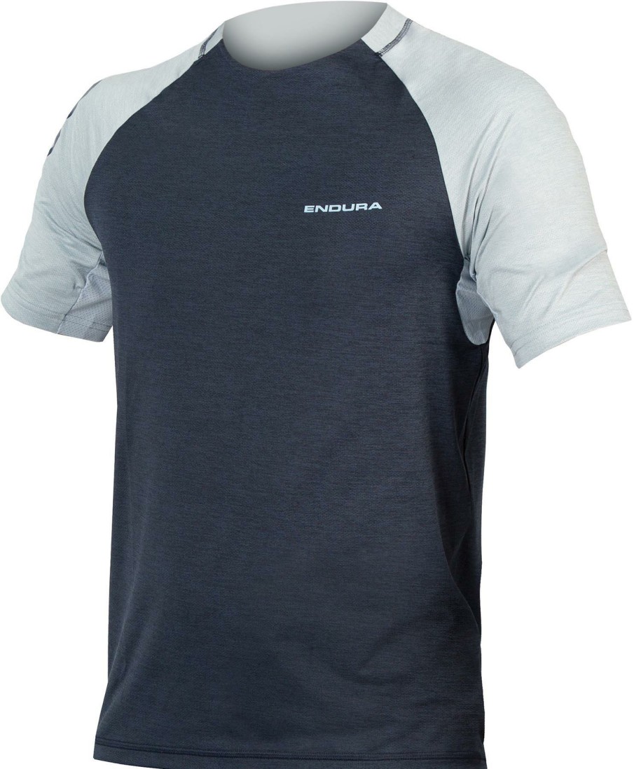 Clothing Endura Short Sleeve Jerseys | Endura Singletrack Short Sleeve Mtb Jersey Pewter Grey