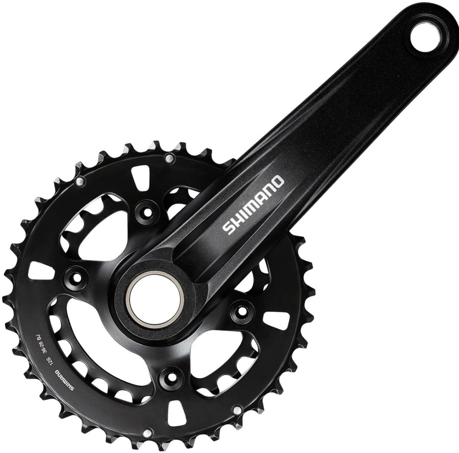 Bike Parts Shimano Chainsets & Cranksets | Shimano Mt610 2X12 Speed Mtb Chainset Black