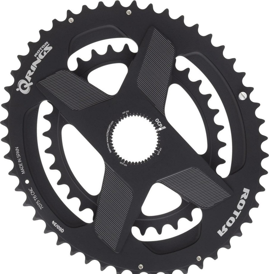 Bike Parts Rotor Chainrings | Rotor Q Rings Dm Oval Chainrings Black