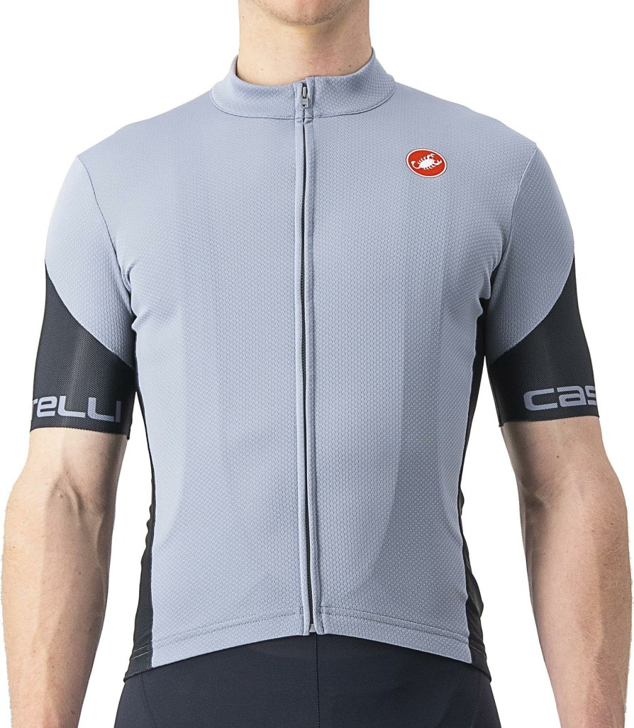 Clothing Castelli Short Sleeve Jerseys | Castelli Entrata Sp Jersey (Limited Edition) Vortex Grey/Black