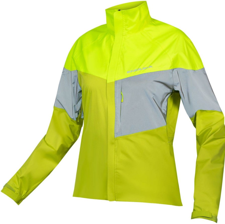 Clothing Endura | Endura Women'S Urban Luminite Waterproof Jacket Hi-Viz Yellow/Reflective