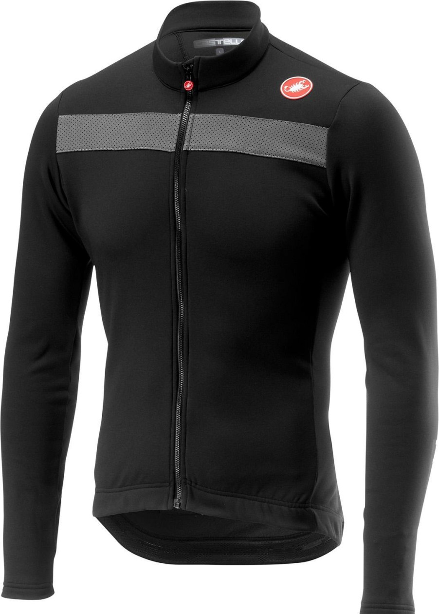 Clothing Castelli Long Sleeve Jerseys | Castelli Puro 3 Long Sleeve Jersey Light Black