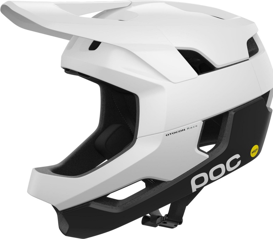 Helmets & Protection POC Mountain Bike Helmets | Poc Otocon Race Full Face Helmet (Mips) Uranium Black/Hydrogen White Matt