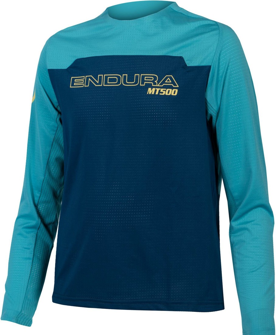 Clothing Endura Long Sleeve Jerseys | Endura Kid'S Mt500Jr Long Sleeve Cycling Jersey Blueberry