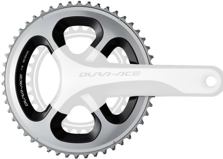 Bike Parts Shimano Chainrings | Shimano Dura Ace Fc9000 Double Chainrings Grey