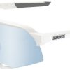 Helmets & Protection 1 Sunglasses | 100% Eyewear S3 Matte White Hiper Blue Mirror Lens Sunglasses White/Mirror