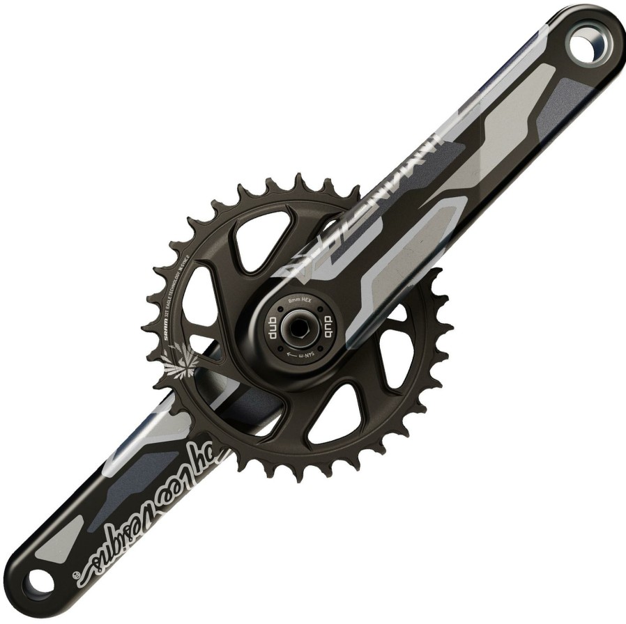 Bike Parts Truvativ Chainsets & Cranksets | Truvativ Descendant Colab Tld Eagle Dh Crankset Black