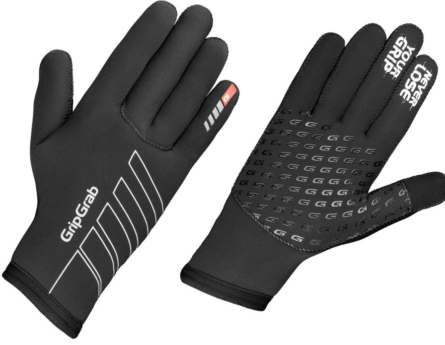 Helmets & Protection GripGrab Gloves | Gripgrab Neoprene Rainy Weather Glove Black