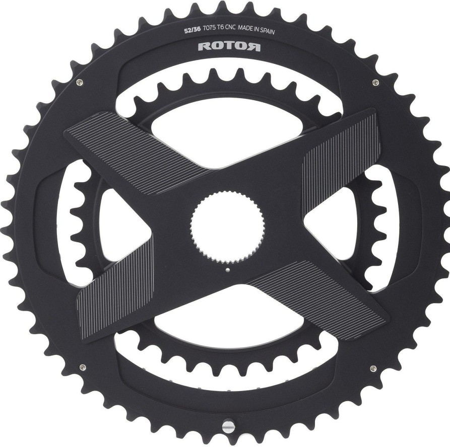 Bike Parts Rotor Chainrings | Rotor Round Direct Mount Road Outer Chainrings Black