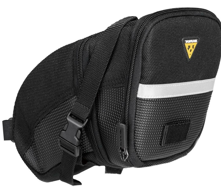 Accessories Topeak Bike Bags | Topeak Aero Wedge Strap Mount Saddle Bag Black