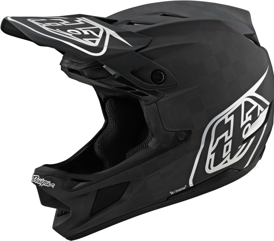 Helmets & Protection Troy Lee Designs Mountain Bike Helmets | Troy Lee Designs D4 Carbon Stealth Full Face Helmet Black/Silver