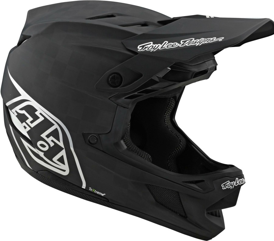 Helmets & Protection Troy Lee Designs Mountain Bike Helmets | Troy Lee Designs D4 Carbon Stealth Full Face Helmet Black/Silver