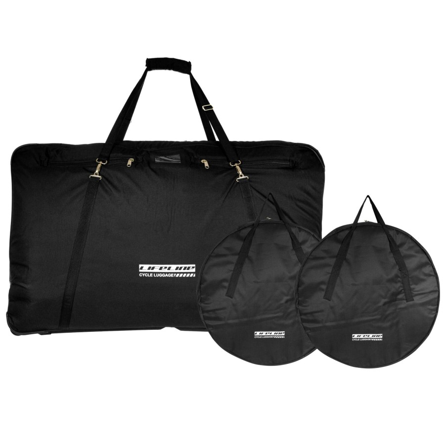 Accessories LifeLine Bike Bags | Lifeline Bike Travel Bag With Wheel Bags Black