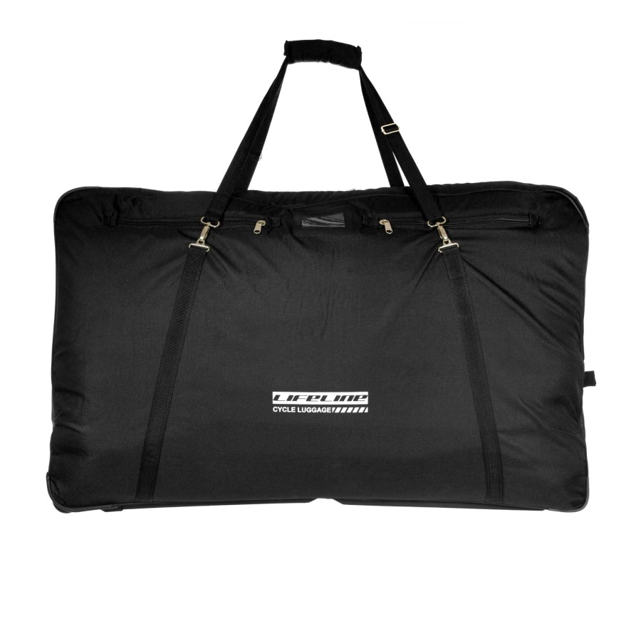 Accessories LifeLine Bike Bags | Lifeline Bike Travel Bag With Wheel Bags Black